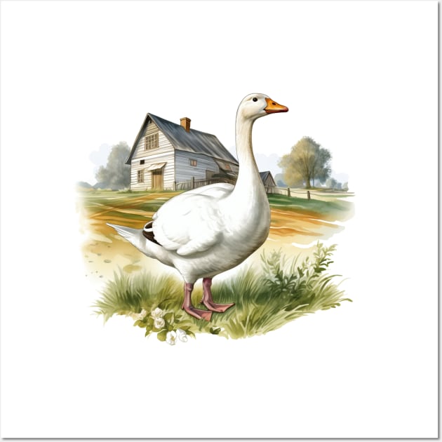 White Goose Wall Art by zooleisurelife